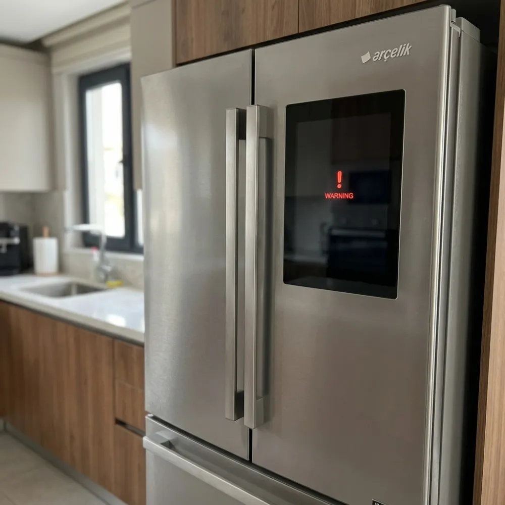Arçelik buzdolabı kırmızı ünlem uyarı lambası