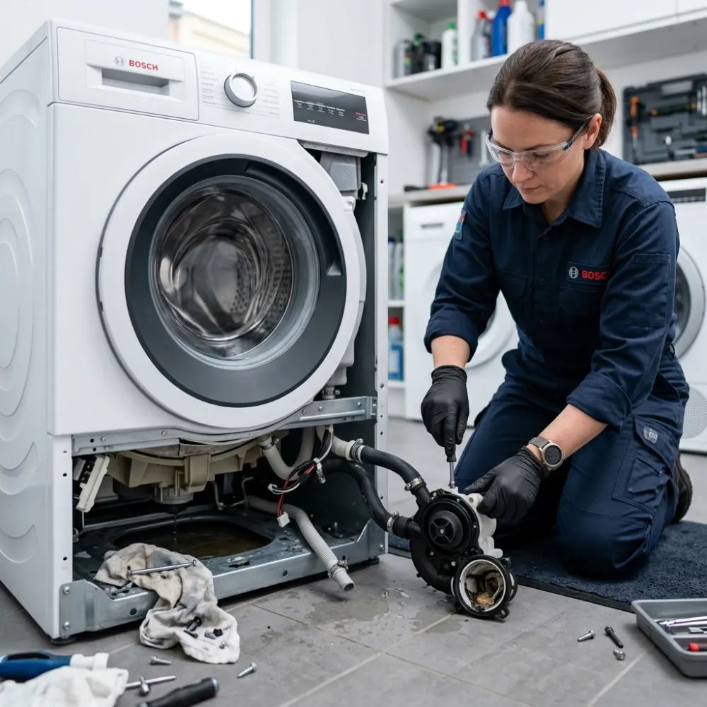 Bosch çamaşır makinesi E17 kapı kilit hatası tamiri